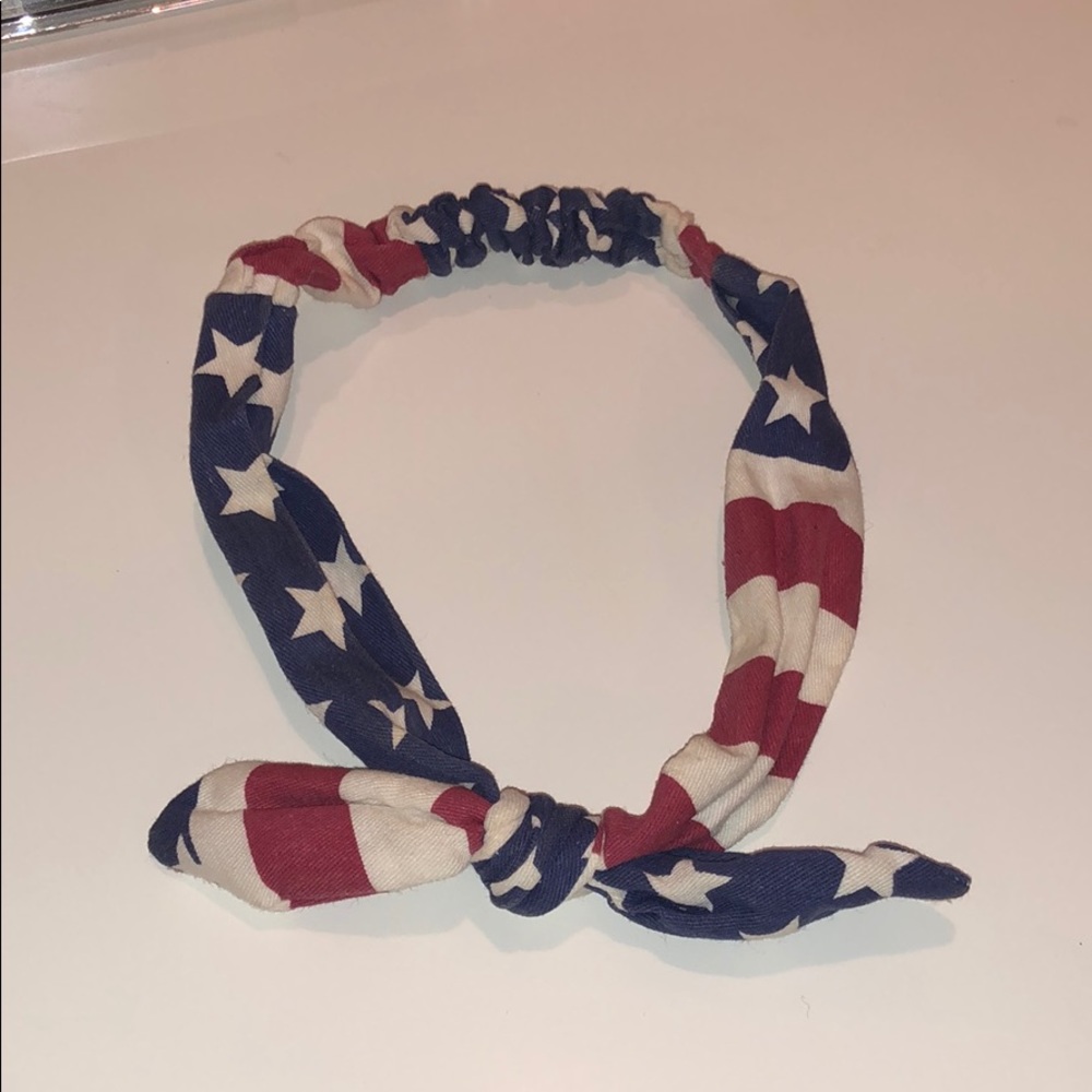 American Flag Bow Headband